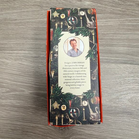 JOHN DERIAN Owl Wearing Laurel Glass Christmas Ornament Target 2025 Collectible - Picture 6 of 7